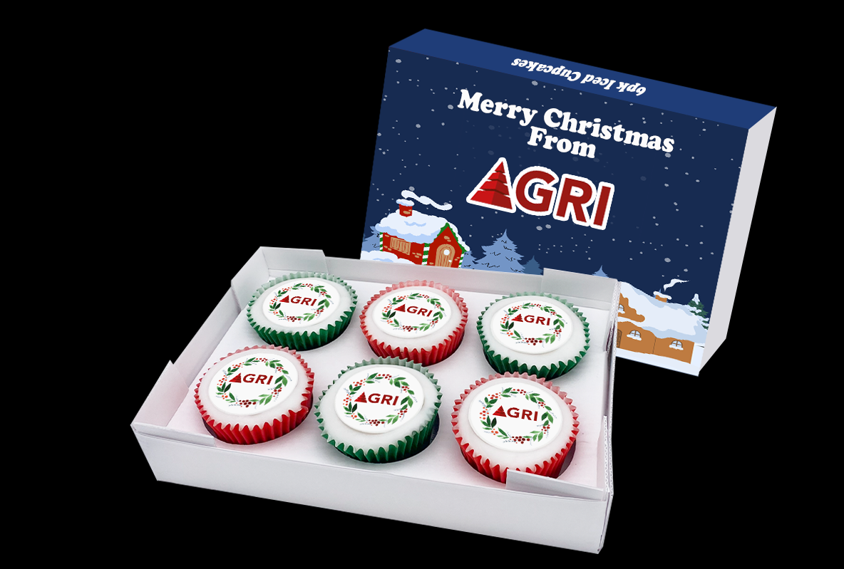 Branded Christmas Letterbox Cupcakes